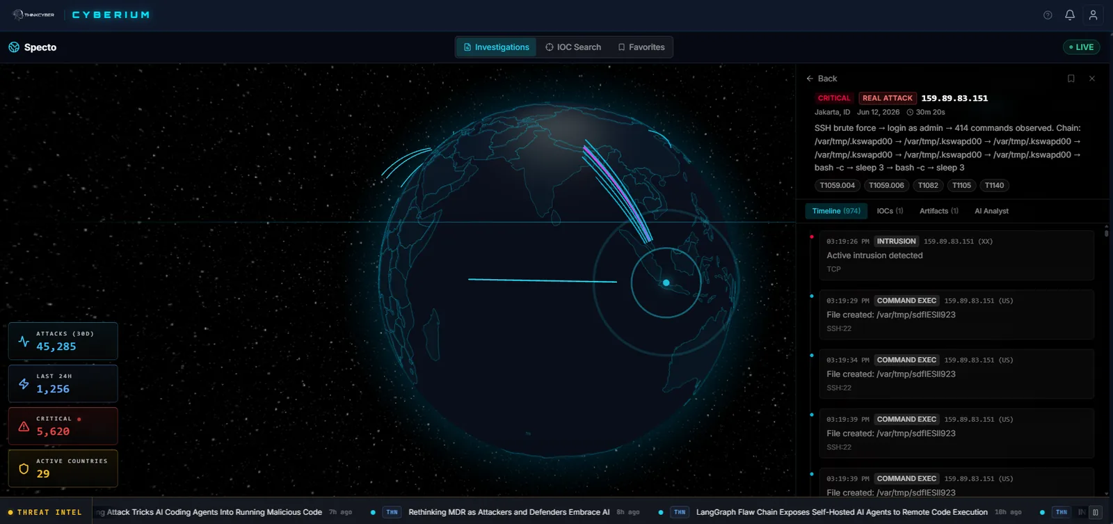 Екран на Cyberium operator screen